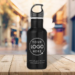 Bouteille D'eau Logo Minimaliste<br><div class="desc">A simple custom black business template in a minimalist style which can be easily updated with your company logo and text. If you need any help personalizing this product, please contact me using the message button below and I'll be happy to help.</div>