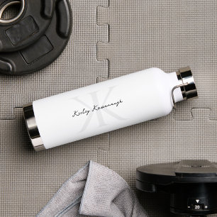 Bouteille D'eau Logo moderne élégant Monogram K Professional