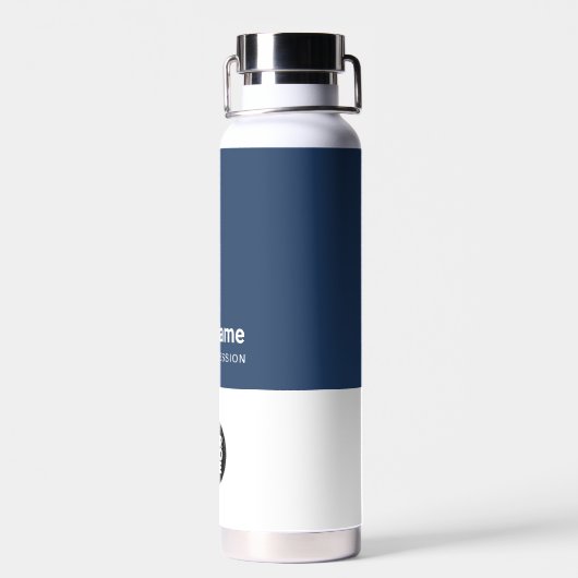 Bouteille D'eau Logo, nom, profession (Arrière)