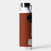 Bouteille D'eau Logo personnalisé Qr Code Nom Brown Noir (Avant)