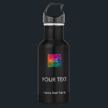 Bouteille D'eau Logo photo modèle Texte Top Best Modern Simple<br><div class="desc">Personnalisable Moderne Élégant Minimaliste Modèle Télécharger l'image Photo Entreprise Logo ou Image,  Photo,  Ajouter Nom du texte Adresse Web Trendy Classic 18 oz Bouteille d'eau.</div>