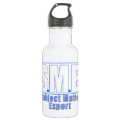 BOUTEILLE D'EAU LOGO PME OBJET EXPERT BLANC/BLEU (Devant)