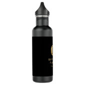 Bouteille D'eau Logo professionnel simple Gold sur Noir (Gauche)