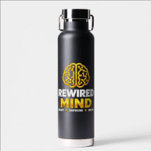 Bouteille d'eau Logo Rewired Mind - Isolée Noire