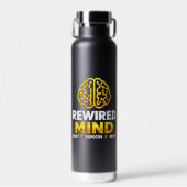 Bouteille d'eau Logo Rewired Mind - Isolée Noire (Avant)