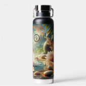 Bouteille D'eau Logo rose cristal Zen (Arrière)