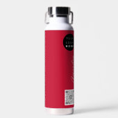 Bouteille D'eau Logo rouge noir Qr Code Nom de la géométrie