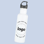 Bouteille D'eau Logo Simple Avec Entreprise Texte<br><div class="desc">Ajoutez votre propre logo et le choix du texte à cette conception. Supprimez le texte supérieur ou inférieur si vous préférez. Marque minimaliste et professionnelle pour promouvoir la fidélité à la marque. Idéal pour l'image de marque des employés ou comme produit promotionnel pour vos clients et clients.</div>