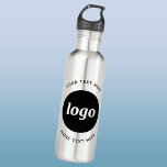 Bouteille D'eau Logo Simple Avec Entreprise Texte<br><div class="desc">Ajoutez votre propre logo et le choix du texte à cette conception. Supprimez le texte supérieur ou inférieur si vous préférez. Minimaliste et professionnel pour promouvoir la fidélité à la marque. Idéal pour l'image de marque des employés ou comme produit promotionnel pour vos clients et clients.</div>
