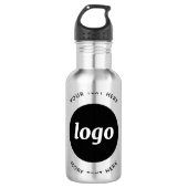 Bouteille D'eau Logo Simple Avec Texte Commercial (Devant)
