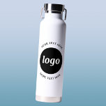 Bouteille D'eau Logo simple et commerce de texte<br><div class="desc">Logo simple et design de texte personnalisé pour favoriser la fidélité à la marque et promouvoir votre petite entreprise. Remplacez le logo par le vôtre, et modifiez ou supprimez le texte supérieur et inférieur pour customiser. Parfait pour des fins promotionnelles et pour donner aux employés, aux clients et aux clients....</div>