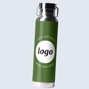 Bouteille D'eau Logo simple et texte Business Forest Green