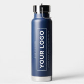 Bouteille D'eau Logo vertical Navy de marque pour l'hydratation (Gym)
