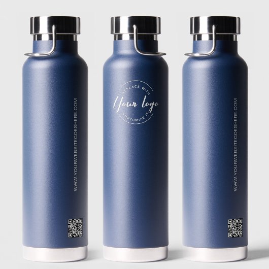 Bouteille D'eau Logo White Business Site de code QR personnalisé