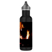 Bouteille D'eau Logs dans la cheminée Photographie de feu chaud (Droite)