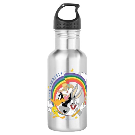 Bouteille D'eau LOONEY TUNES™ - Love Yourself Pride Badge (Devant)