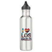 Bouteille D'eau Los Angeles Skyline Sunset & Hollywood Typographie (Droite)