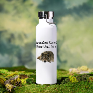 Bouteille D'eau Loup Gris