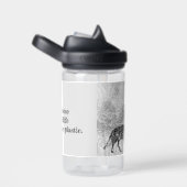 Bouteille D'eau Loup gris Sauver la faune sur mesure (Arrière Complet)