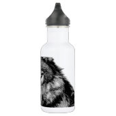 Bouteille D'eau Loup noir et blanc (Droite)