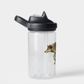 Bouteille D'eau Loup qui chasse (Arrière Complet)
