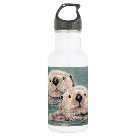 Bouteille D'eau Loutres de mer (Devant)