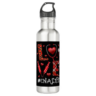 Bouteille D'eau Love CNA Life Heart Nurt Lover Saint Valentin 