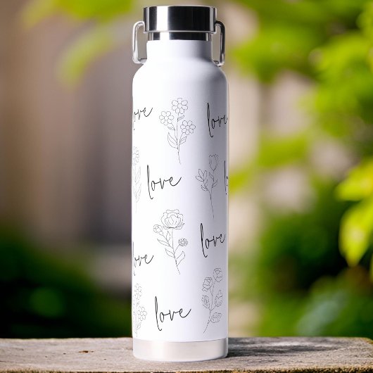 Bouteille D'eau Love Floral