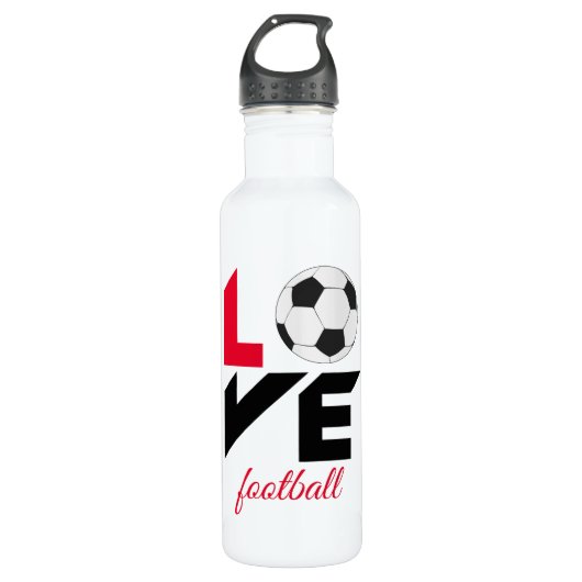 Bouteille D'eau Love football (Devant)