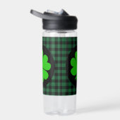 Bouteille D'eau Lucky Clover charme, Shamrock, Plaid de buffle ver (Droite)