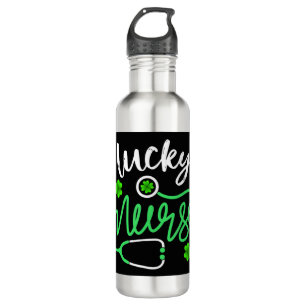Bouteille D'eau Lucky Nurse RN - Funny Saint Patricks Day Shamrock