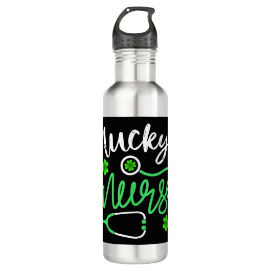 Bouteille D'eau Lucky Nurse RN - Funny Saint Patricks Day Shamrock (Devant)