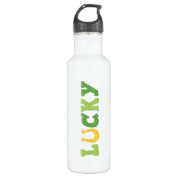 Bouteille D'eau Lucky St. Patrick's Theme Vert et Or