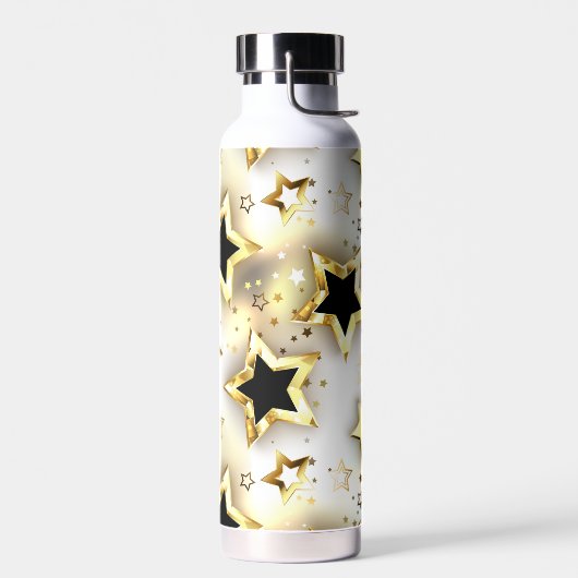 Bouteille D'eau Lumière transparente avec étoiles or (Gauche)