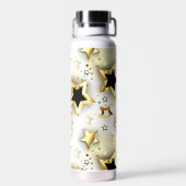 Bouteille D'eau Lumière transparente avec étoiles or (Arrière)