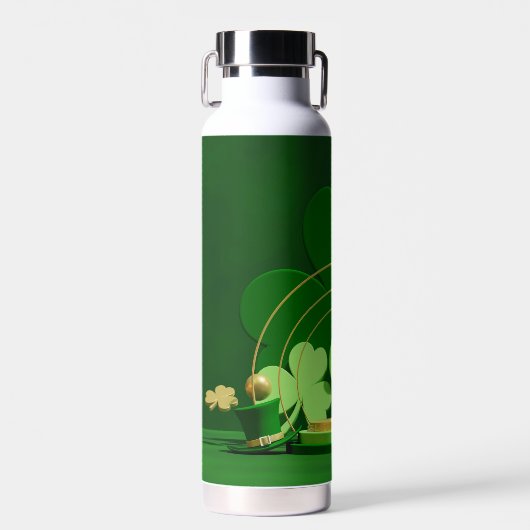 Bouteille D'eau Lutrin de thème de la Saint-Patrick de SlipperyJoe (Avant)