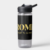 Bouteille D'eau Lux Gold Rome Latitude & Longitude (Gauche)