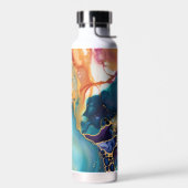 Bouteille D'eau Luxe Élégant Abstrait Marbre Beau (Gauche)