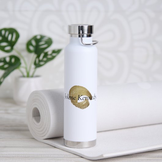 Bouteille D'eau Luxe Faux Or Rustique Élégant Moderne Minimal (Yoga)