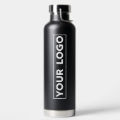 Bouteille D'eau Luxe grand logo noir (Droite)