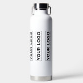 Bouteille D'eau Luxe motif de logo large Blanc (Avant)