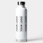 Bouteille D'eau Luxe motif de logo large Blanc (Droite)