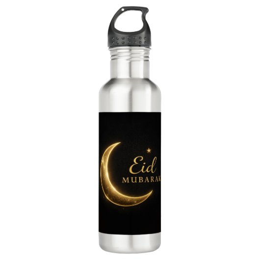 Bouteille D'eau Luxury Gold Crescent Eid Mubarak Bottle Modern Isl (Devant)