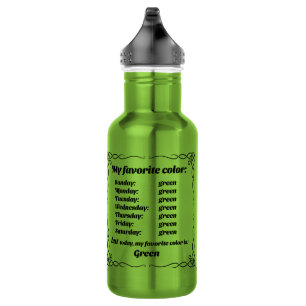 Bouteille D'eau Ma couleur préférée est le vert