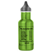 Bouteille D'eau Ma couleur préférée est le vert (Gauche)