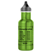 Bouteille D'eau Ma couleur préférée est le vert (Droite)