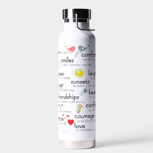 Bouteille D'eau Ma prière pour toi Blanc (Gauche)