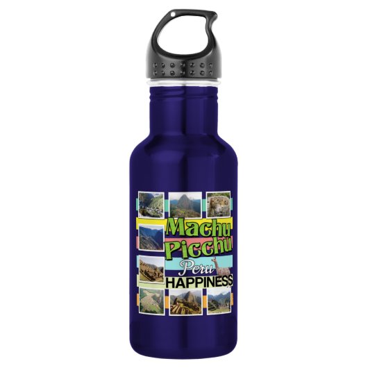 Bouteille D'eau Machu Picchu Pérou Bonheur (Devant)