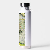 Bouteille D'eau Magellans navire Victoria, Antique Carte Océan Pac (Gauche)