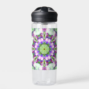 Bouteille d'eau Magenta et verte Mandala